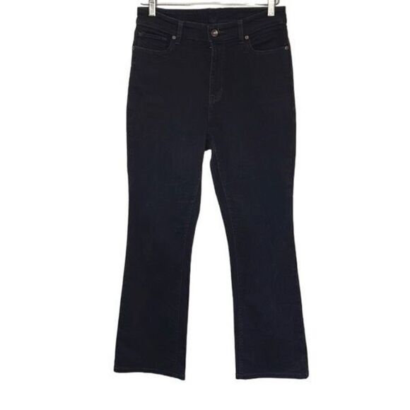 L.L. Bean Womens Classic Fit Jeans‎ Straight Leg Black 5 Pocket 10 Medium Tall - Picture 1 of 11